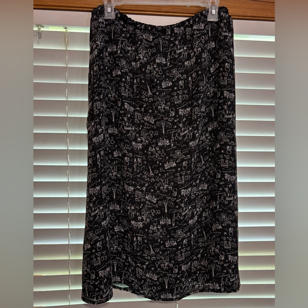 Christopher & Banks Black and White Skirt